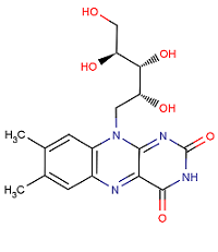 Strukturní vzorec riboflavin