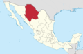 Chihuahua in Mexico (location map scheme).png