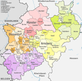 Nordrhein-Westfalen, administrative divisions - de - colored.png