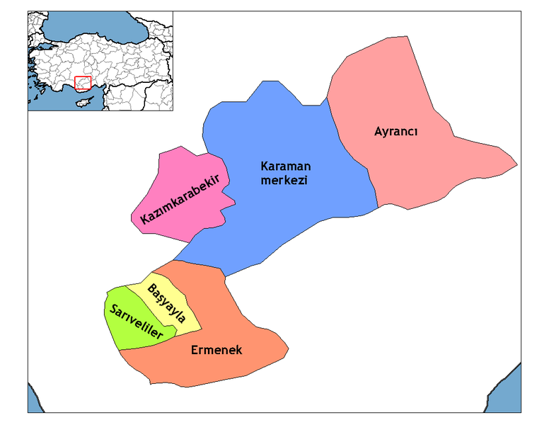 Soubor:Karaman districts.png