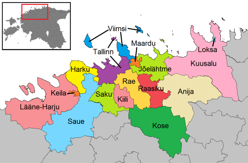 Soubor:Harju municipalities 2017.png