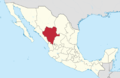 Durango in Mexico (location map scheme).png