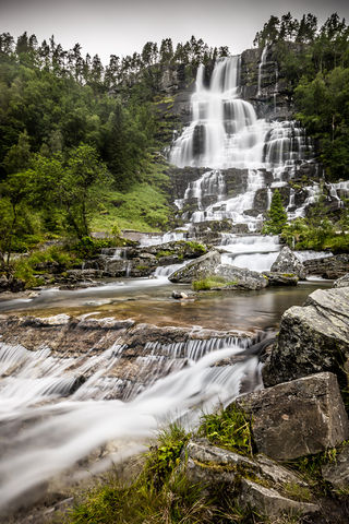 "Tvindefossen Waterfall"