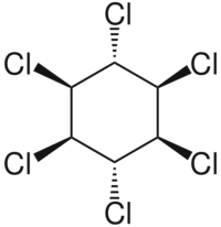 Lindan - strukturní vzorec