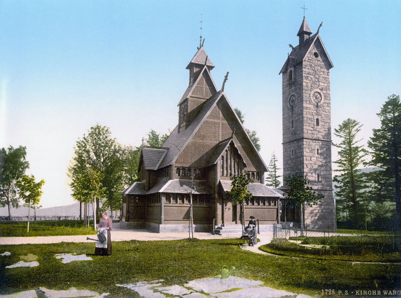 Soubor:Krummhuebel Kirche Wang 1900.jpg