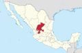 Zacatecas in Mexico (location map scheme).png