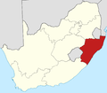 Map of South Africa with KwaZulu-Natal highlighted.png