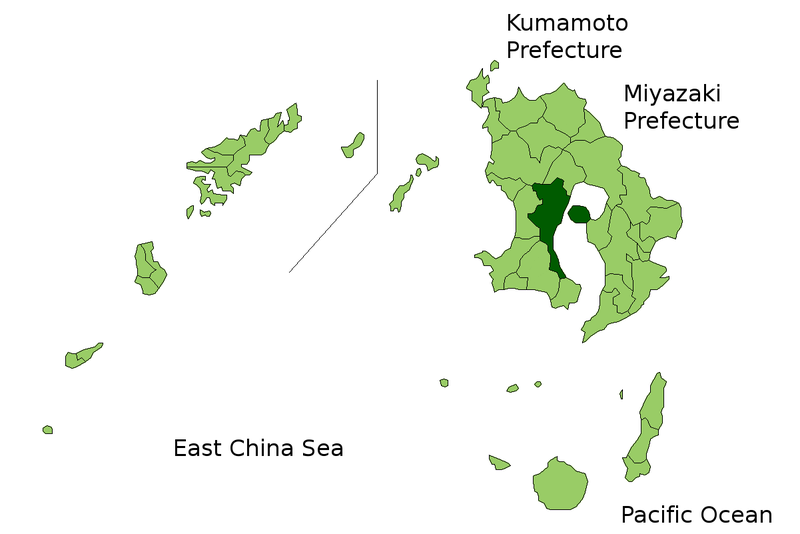 Soubor:Kagoshima in Kagoshima Prefecture.png