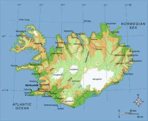 Mapa Islandu