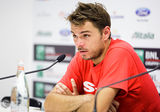 Stan Wawrinka na tiskovce během italského turnaje (2015)