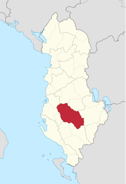 Soubor:Berat County in Albania.png