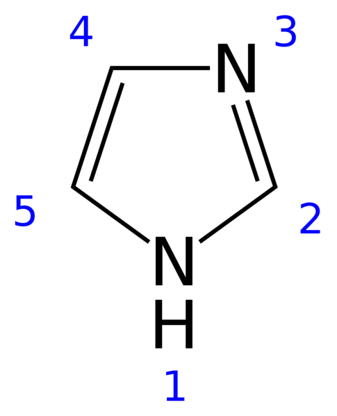 Soubor:Imidazole 2D numbered.png