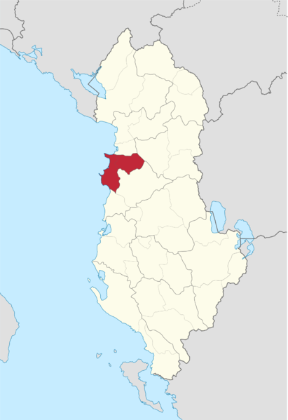 Soubor:Durres County in Albania.png